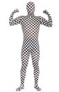 Checkered Full Body Suit | Black and White Checkered Zentai Suit Checkered Full Body Suit | Black and White Checkered Zentai Suit