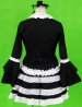 Classic Black And White Tiered Layered Lolita Dress