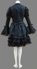 Classic Black Cosplay Lolita Dress With Gold Trim 6G