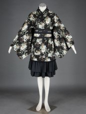 Classic Black Sakula Pattern Kimono