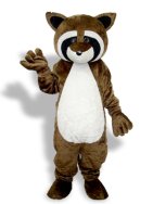 Coffee And White Raccoon Mascot Costume
