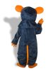 Cunning Dark Navy Blue Abd Orange Mice Mascot Costume