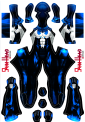 Custom Blue Highlight Symbiote S-Man Printed Spandex Lycra Costume