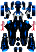 Custom Blue Highlight Symbiote S-Man Printed Spandex Lycra Costume