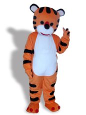 Cute Orange Red Tiger Mascot Costume