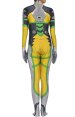 D VA Lemon Lime Printed Spandex Lycra Zentai Costume