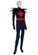 Dark Blue and Red Spandex Lycra Super Hero Catsuit