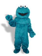 Dark Green Long-furry Monster Mascot Costume