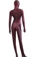 Dark Red 3D Muscle Shades and Comb Printed Zentai Suit