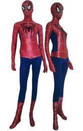 Dark Red and Blue Spandex Lycra Printed S-guy Costume