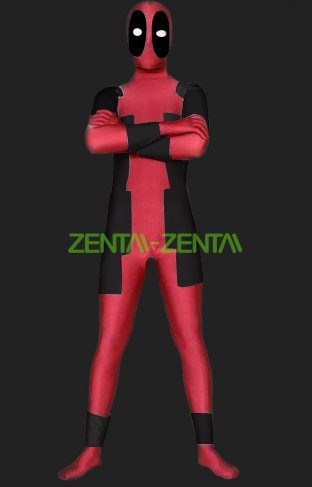 Deadpool Costume - Red and Black Premium Zentai Suit