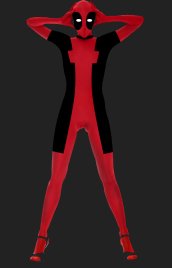 Deadpool! Red and Black Spandex Lycra Unisex Zentai Suit