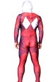 Dinored Power Ranger Printed Spandex Lycra Costume with 3D Muscle Shades