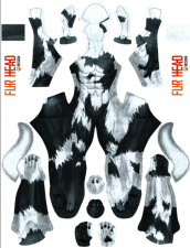 Double Dog Printed Spandex Lycra Costume