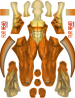Dragon Male Golden Printed Fur Bodysuit Costume