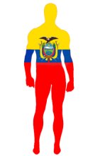 Ecuador Flag Spandex Lycra Zentai Suit