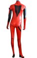EVA Costume | Red and Black Shiny Metallic Zentai Suit