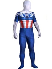 Falcon Captain America Costume | Printed Spandex Lycra with 3D Muscle Shading