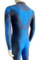 Fantastic 4 Printed Spandex Lycra Costume with Front Zipper and Chest Symbol