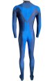 Fantastic 4 Printed Spandex Lycra Costume with Front Zipper and Chest Symbol