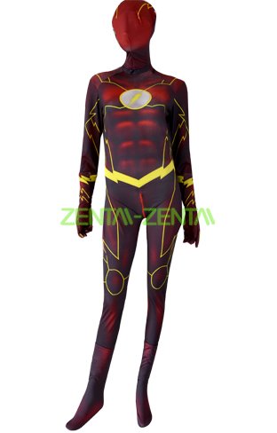 Flash Costume | Printed 3D Muscle Shading Spandex Lycra Zentai Suit