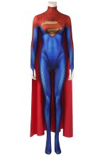 Flash point Super Woman Super Girl Printed Spandex Costume with Cape