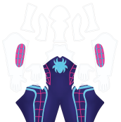 Ghost Spider-Junior Printed Spandex Lycra Bodysuit