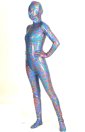 Gold Fuchsia Blue Shiny Metallic Zentai Suit