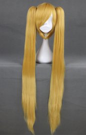 Gold Long Double-polytail Cosplay Wig!VOCALOID! Miku's Cosplay Wig!