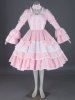 Gorgeous Pink Lolita Dress With Black Trim 23G