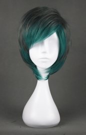 Gradient-Green Wig For Cosplay Show!