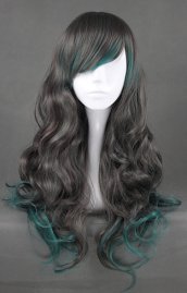 Gradient-Green Wig For Cosplay Show! Long Version