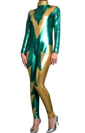 Green and Gold Power Ranger Costume with Cape