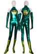 Green and Gold Shiny Metallic Superhero Costume