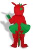 Green And Red Dinosaur Mascot Costume