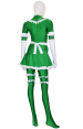 Green and White Spandex Lycra Servant Cosplay Costume