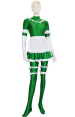 Green and White Spandex Lycra Servant Cosplay Costume