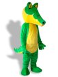 Green And Yellow Crocodile Mascot Costume