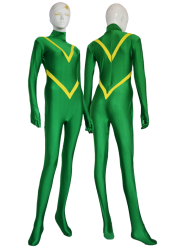 Green and Yellow Spandex Lycra Superheor Catsuit