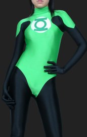 Green Lantern ! Green and Black Lycra Spandex Unisex Super Hero