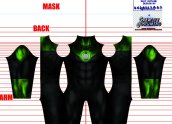 Green Lantern John Stewart v2 Printed Spandex Lycra Costume