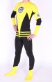 Green Lantern!Sinestro's Cosplay Costume! Yellow And Black Lycra Spandex Zentai Suits!