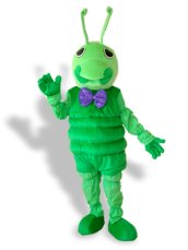 Green Short-furry Caterpillar Mascot Costume