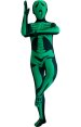 Green Skeleton Kids Zentai Suit