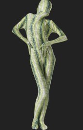 Green Snake Skin Spandex Lycra Unisex Zentai Suit