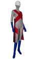 Grey and Red Spandex Lycra Super Hero Costume