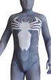 Grey Printed S-guy Zentai Suit with 3D Muscle Shades
