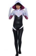 Gwen Stacey S-guy Printed Spandex Lycra and Leather Bodysuit with 3D Muscle Shadings