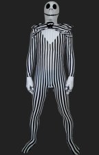 Halloween Pumpkin Black and White Full Body Unisex Zentai Suit Halloween Pumpkin Black and White Full Body Unisex Zentai Suit