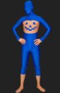 Halloween! Royal Blue Pumpkin Lycra Spandex Unisex Zentai Suit